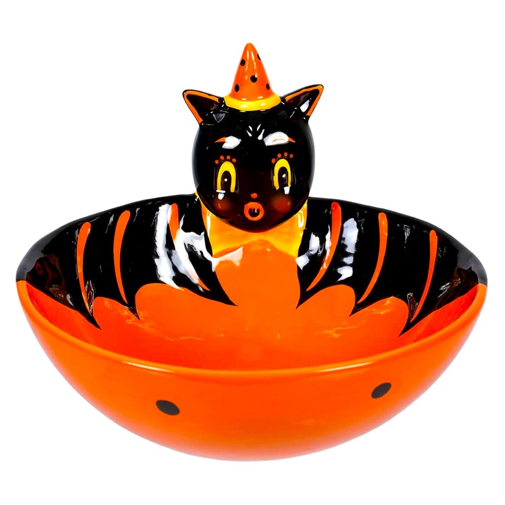 Johanna Parker Carnival Cottage Ceramic Bat Serving Bowl